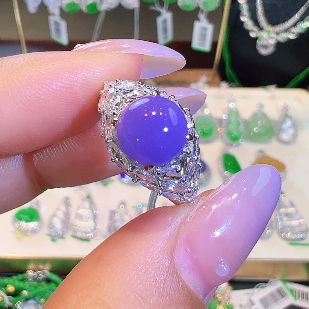 翡翠18K金镶嵌戒指