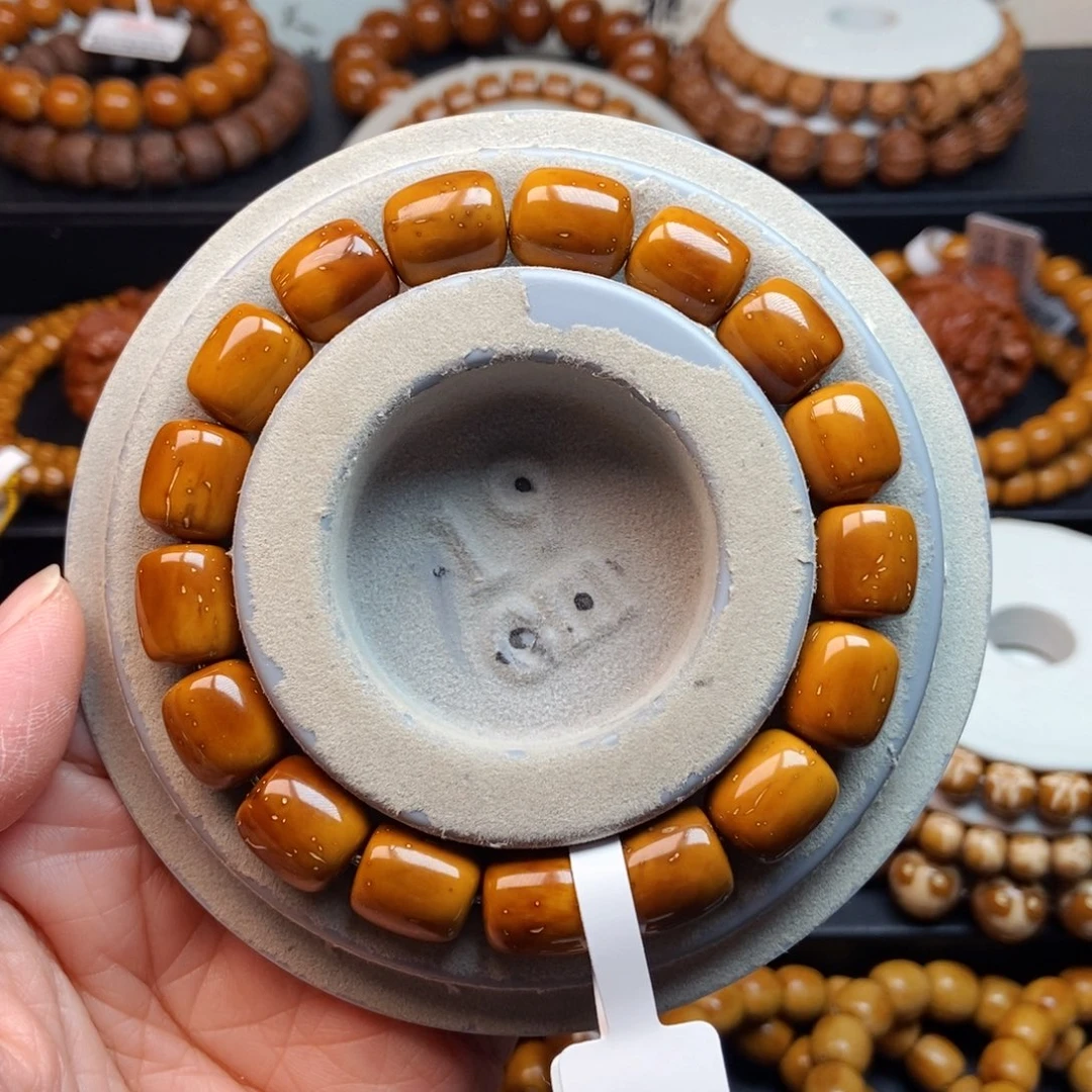 紫金鼠手串11mm➕直切桶珠近实心