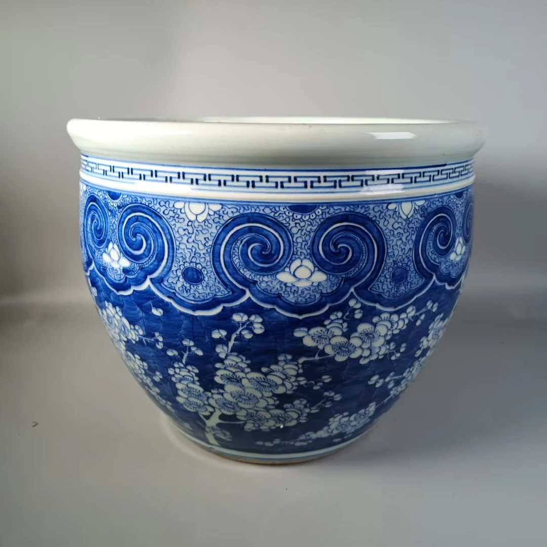 SCS17521清中期冰梅纹画缸/四川省文物总店