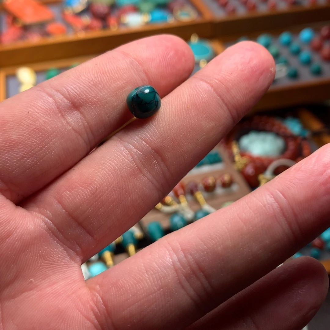 绿松石未镶嵌网花老型8.1mm