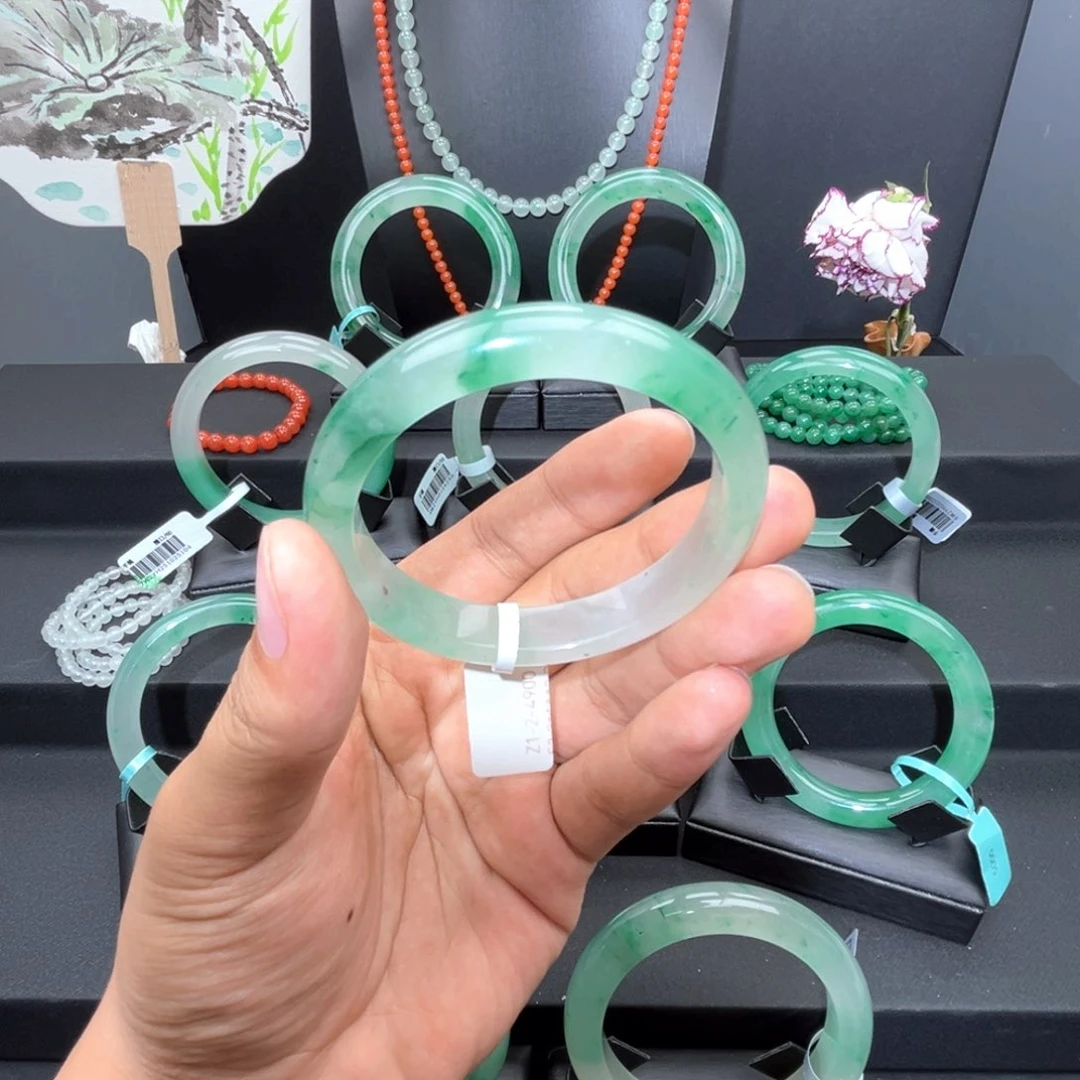 合金手镯石英质玉（非洲翠）