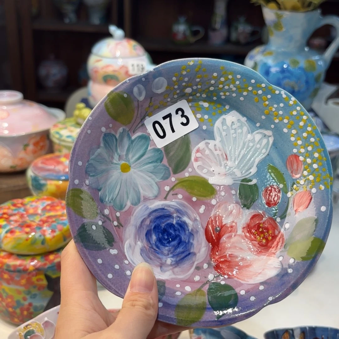 瓷片景德镇手绘高温釉下彩陶瓷茶具