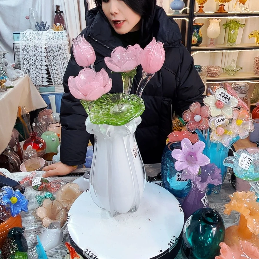 5花1瓶家悦美居琉璃摆件