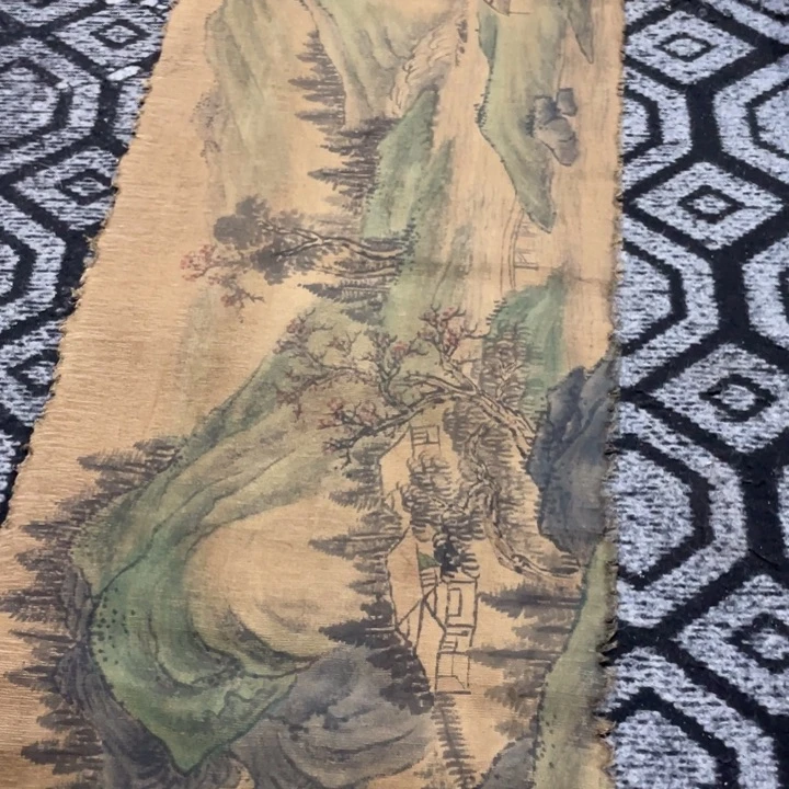 用***1横款旧时候国画作品