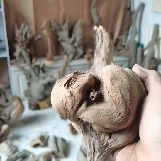 青**约崖柏手把件一枚，，，