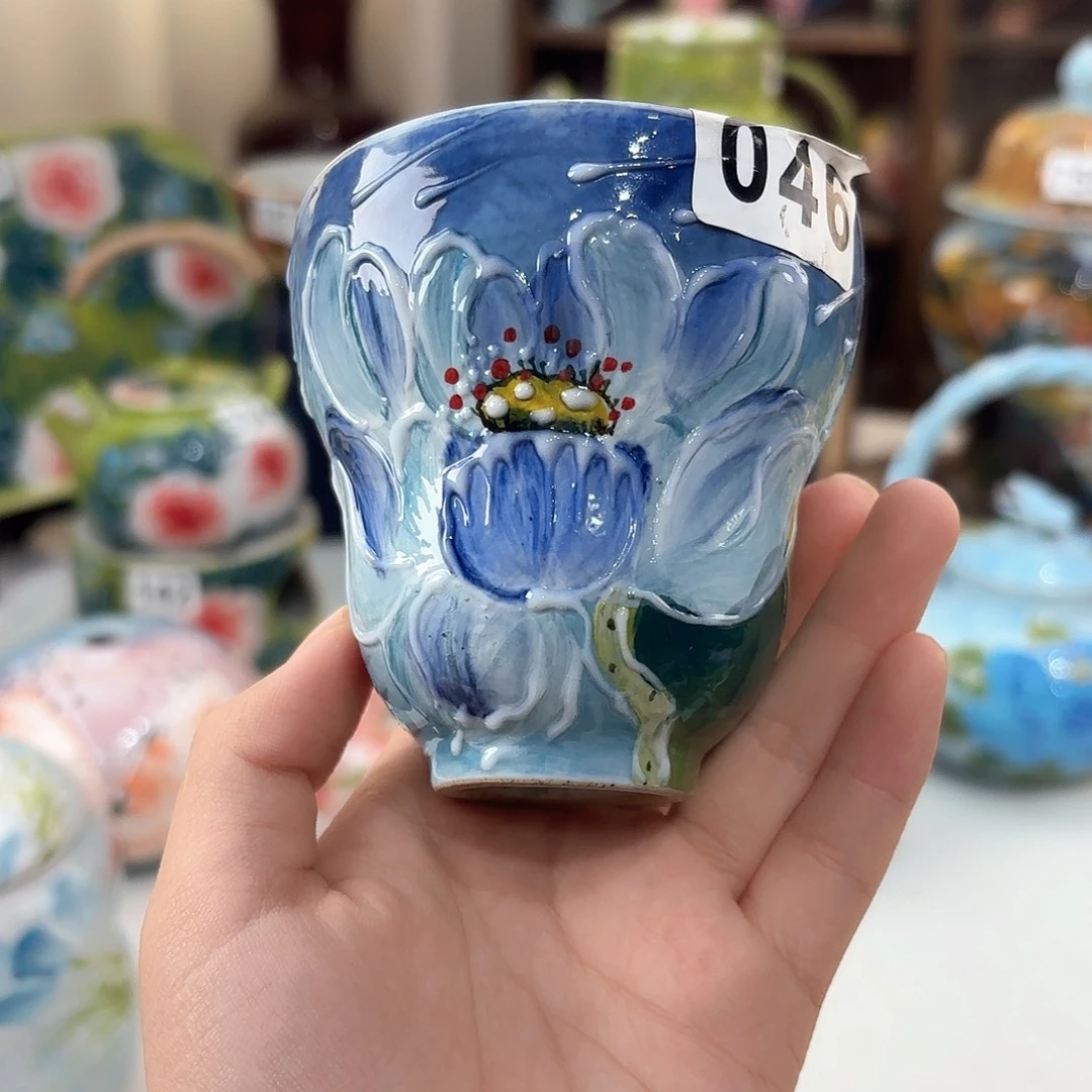 景德镇手绘高温釉下彩陶瓷茶具