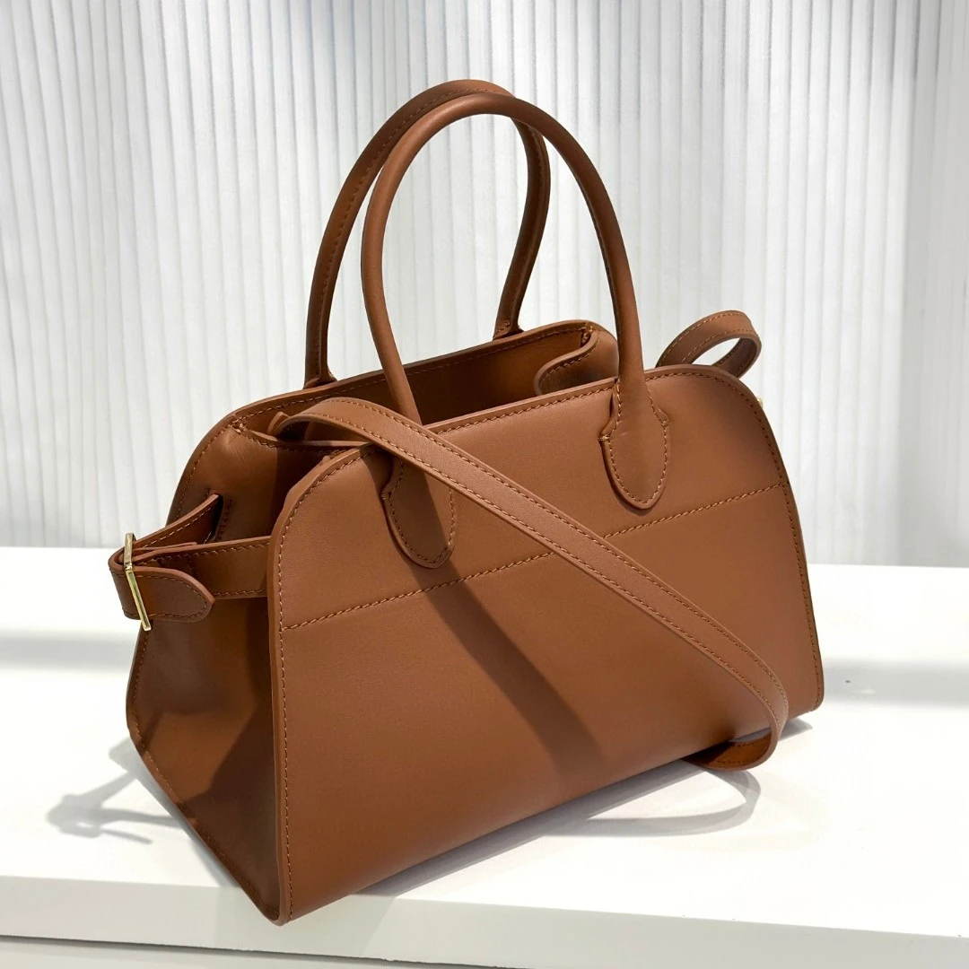 真皮女包手提斜挎包小牛皮女士通勤包单肩小众简约女士头层托特包