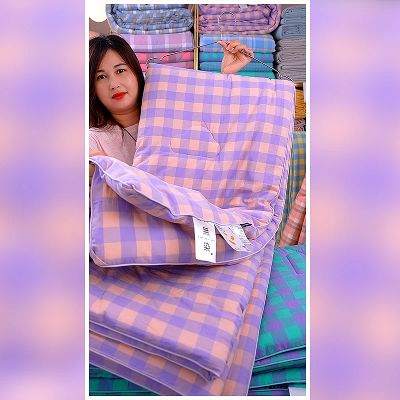 【全棉春秋被】滚绳工艺被芯可机洗春秋被单人学生宿舍加厚纯棉被褥