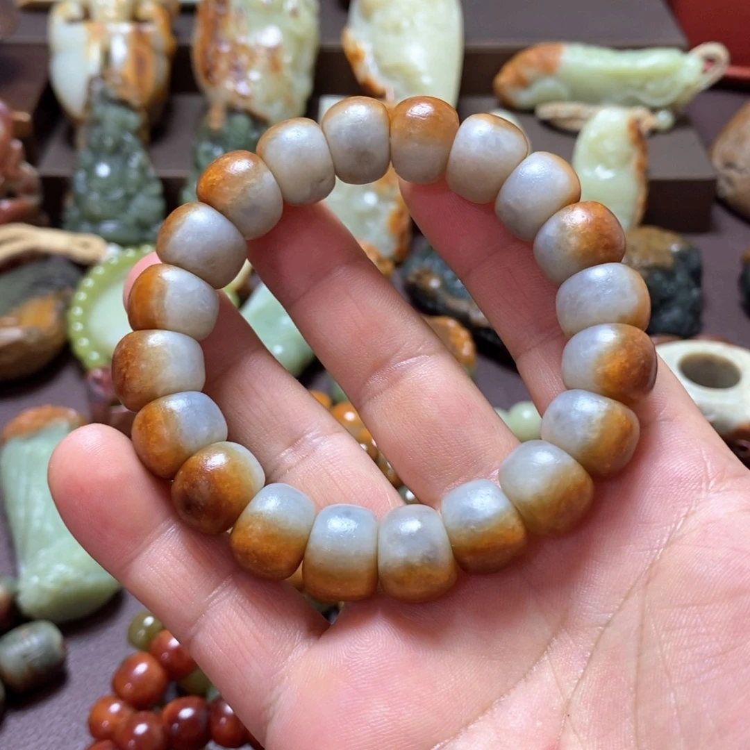 S***h岫岩河磨玉（透闪石质玉）未镶嵌手链马蹄