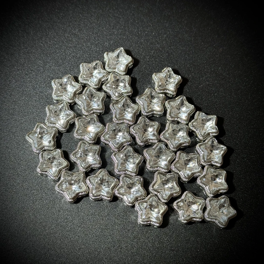 【貝勒爺】s766 ‘五角爱心’镶嵌SJ吊坠串珠 （多样性发其一）