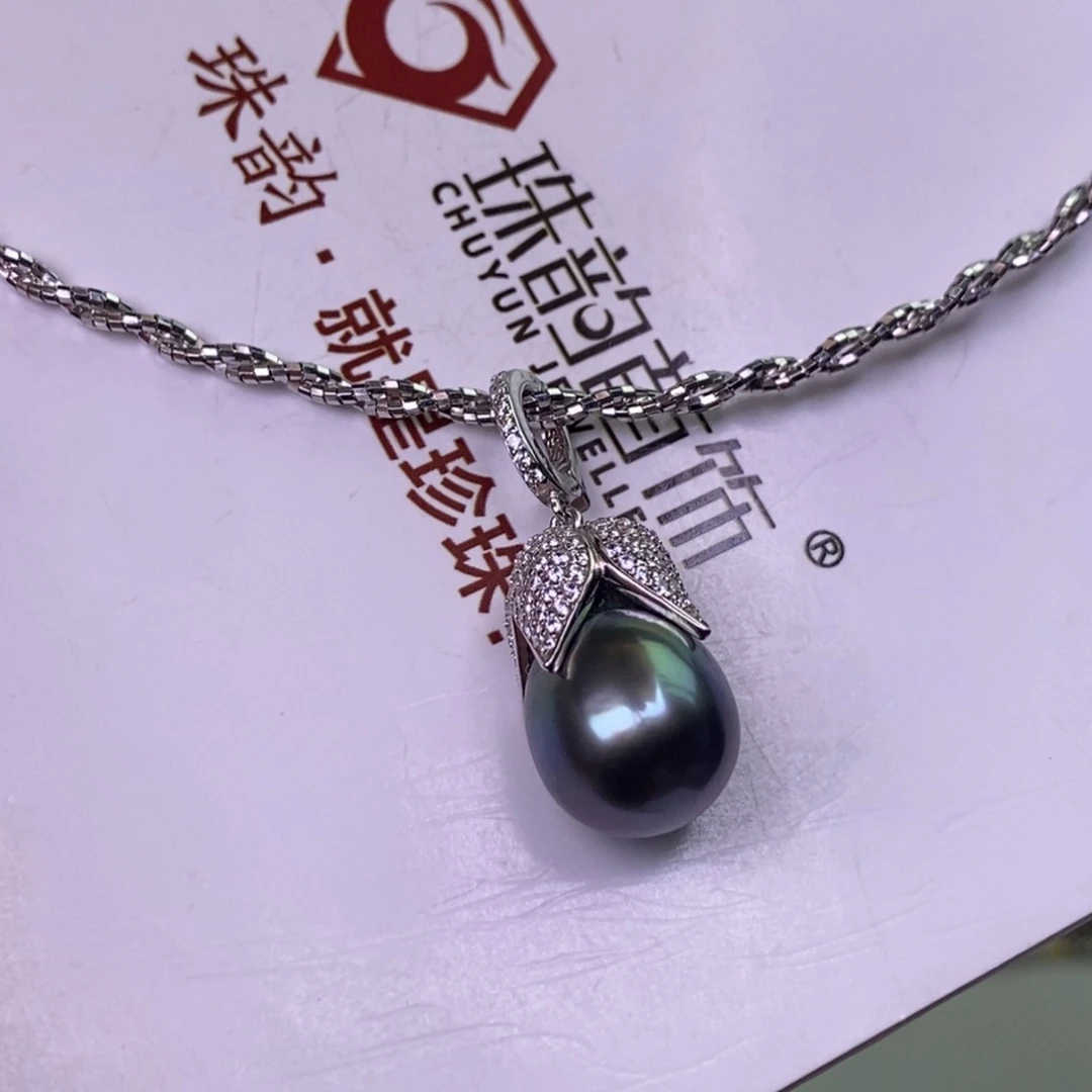 颈饰银S925镶嵌海水珍珠