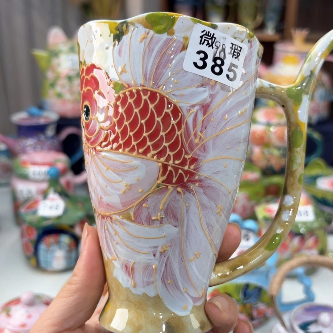 景德镇手绘高温釉下彩陶瓷茶具