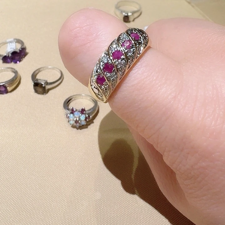 大理石铁合金戒圈23