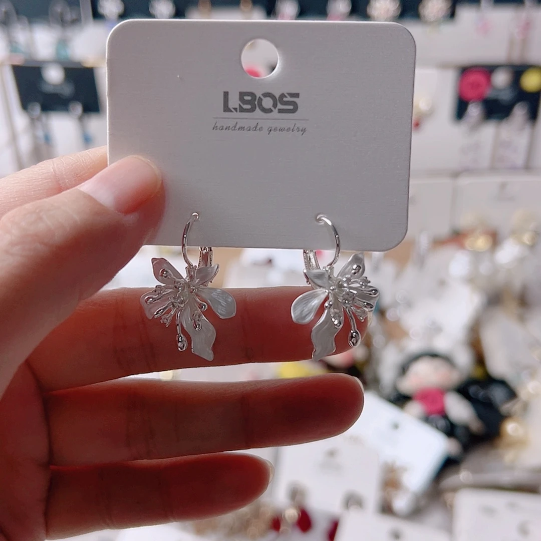 锆石纯铜合金耳环