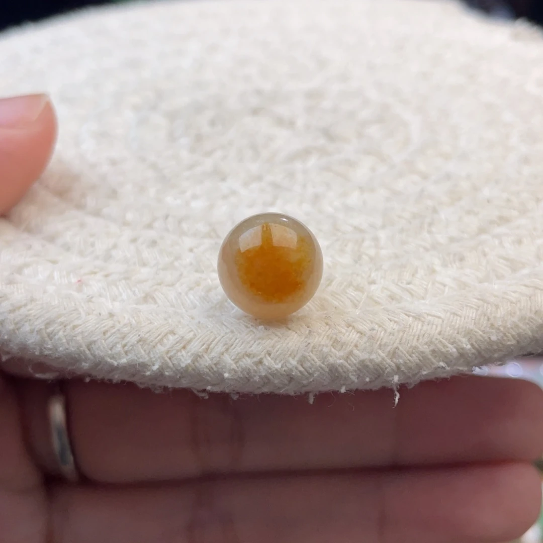 散珠翡翠特色柚子蜜底飘芬达色圆珠卡11.2mm