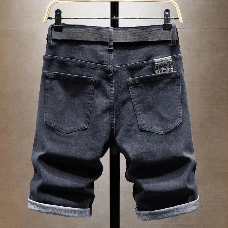 Cebrodz水洗牛仔短裤男夏季薄款宽松五分裤潮牌休闲2025弹力中裤