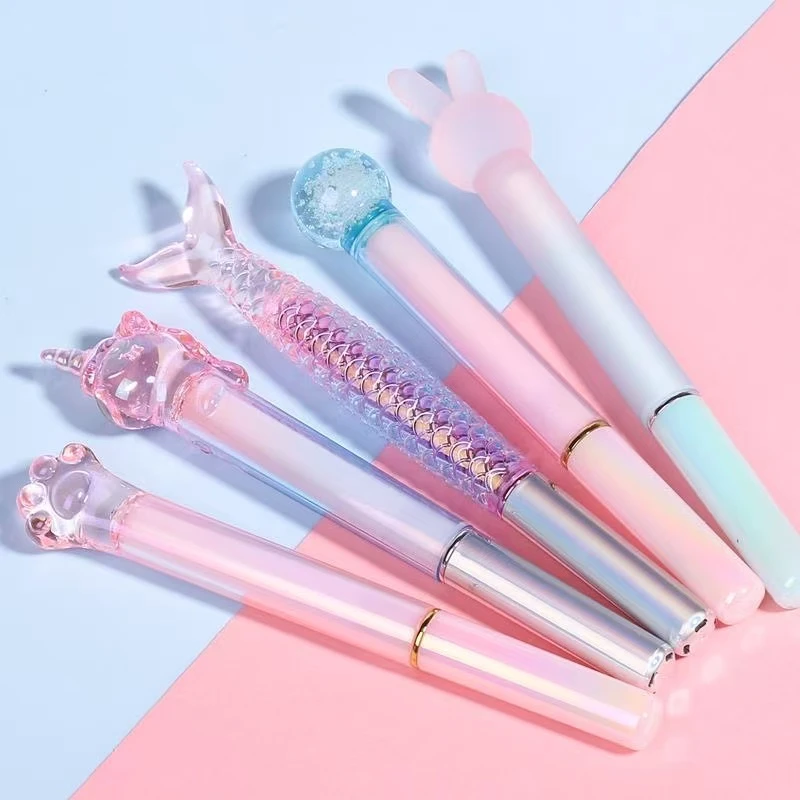 水晶独角兽兔兔美人鱼钢笔学生专用少女可爱可换墨囊礼盒宝藏文具