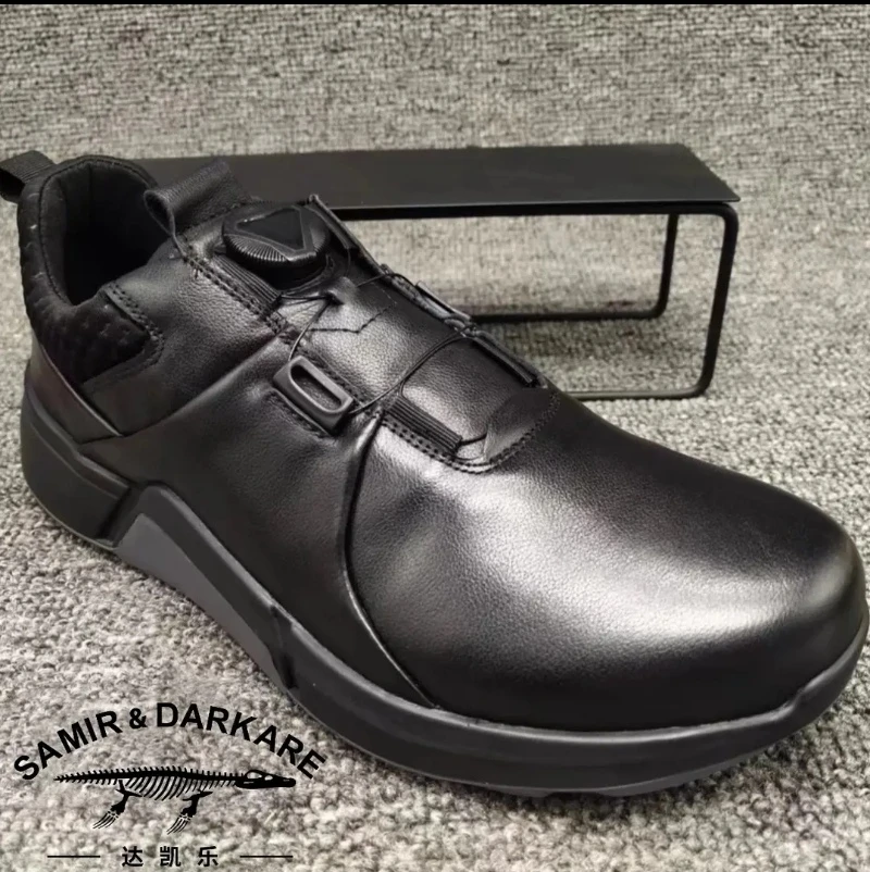 欧若风四季款真皮男鞋透气百搭休闲男皮鞋舒适时尚减震软底23001