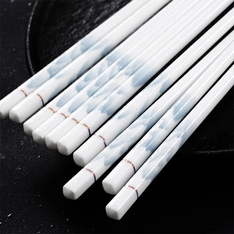 高档精致抗菌防霉耐高温食品级陶瓷筷子家用2025新款家庭用套装