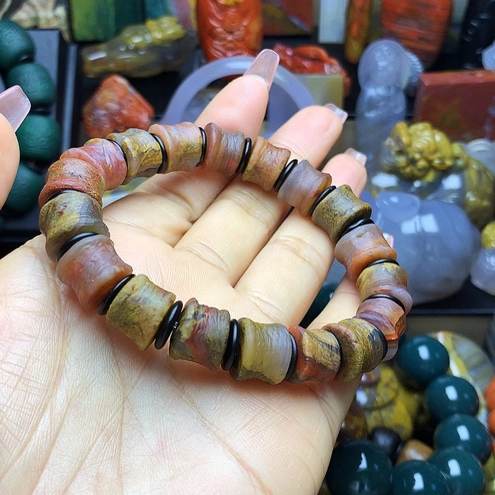 硅化玉未镶嵌手串