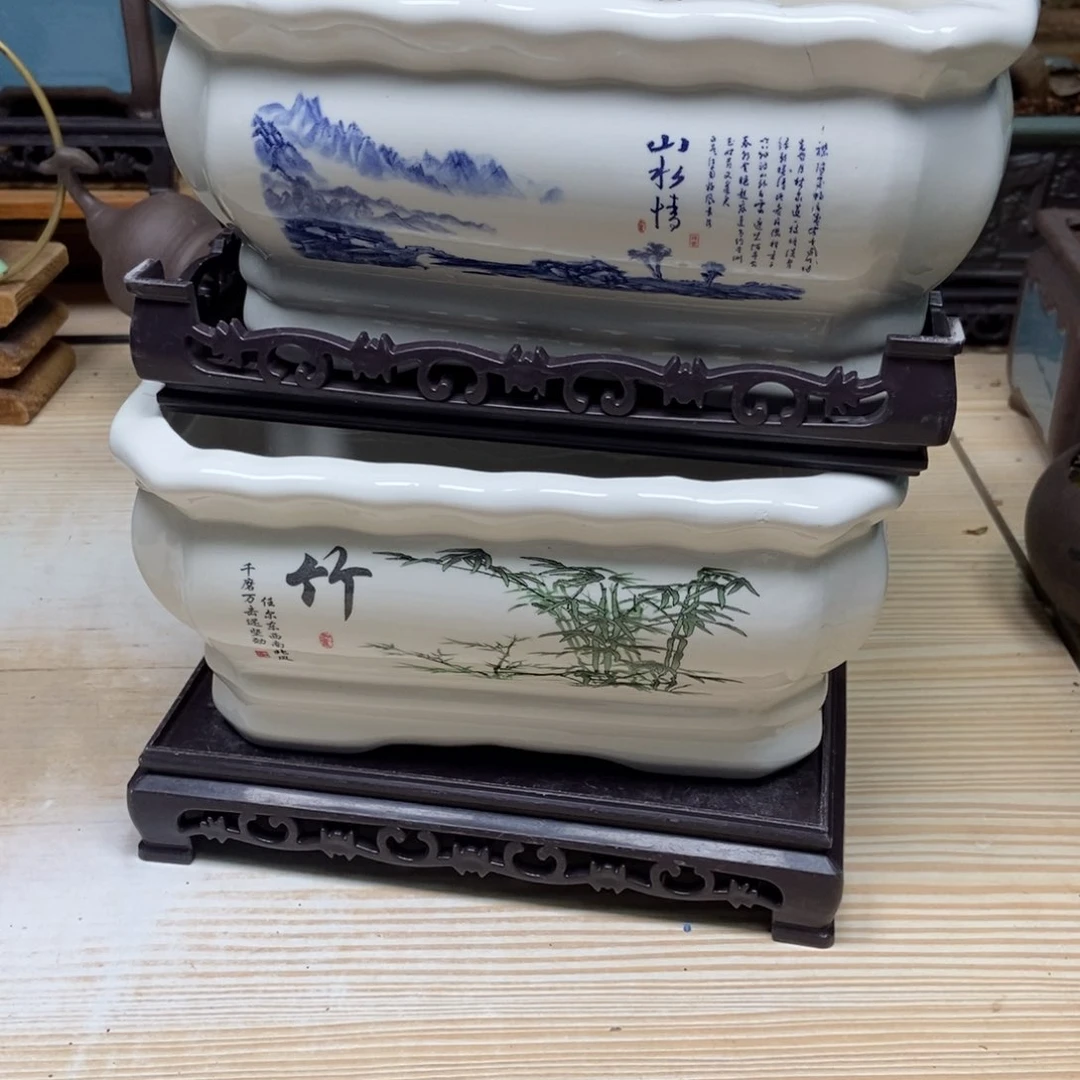 瓷片陶瓷花盆陶瓷艺术