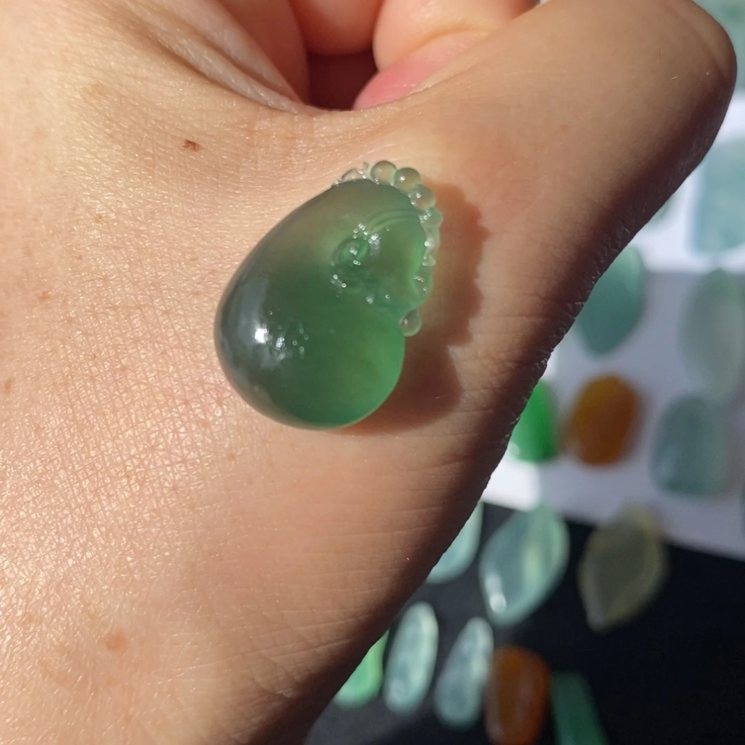 定制翡翠未镶嵌钱袋子