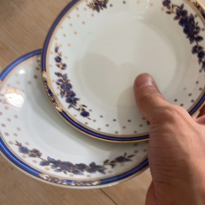 瓷片陶瓷6英寸2个红叶