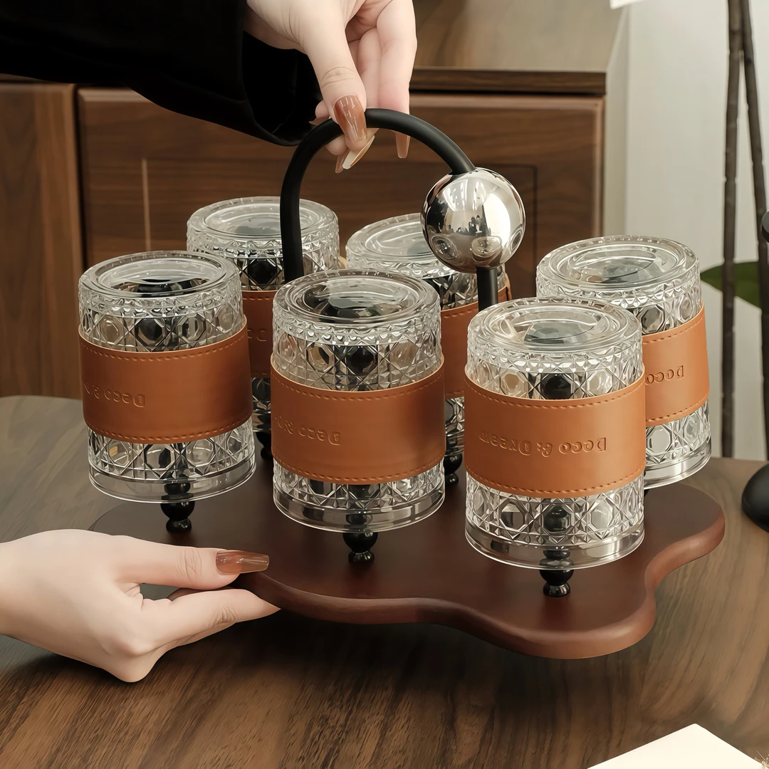 DAIMU高颜值家用水杯套装喝水杯大容量玻璃杯待客杯子中古风杯具