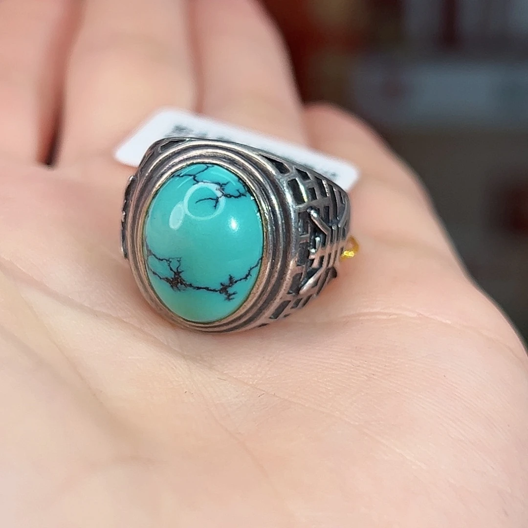 绿松石银S925镶嵌珠宝奇石