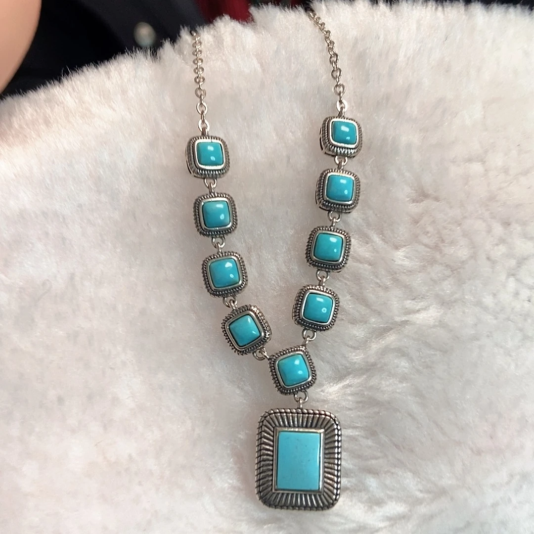 绿松石银S925镶嵌珠宝奇石