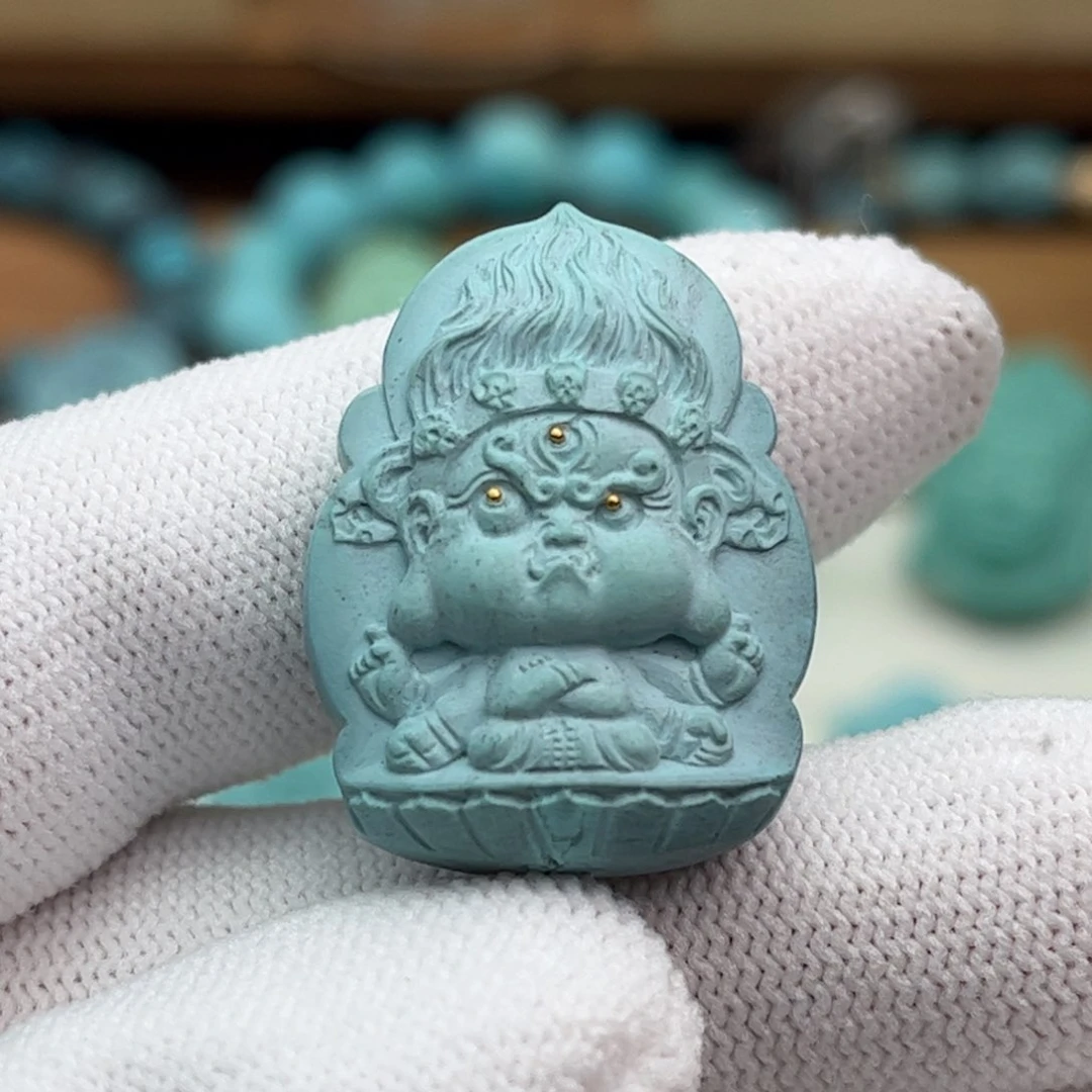 未镶嵌绿松石珠宝奇石雾霾蓝黑小天