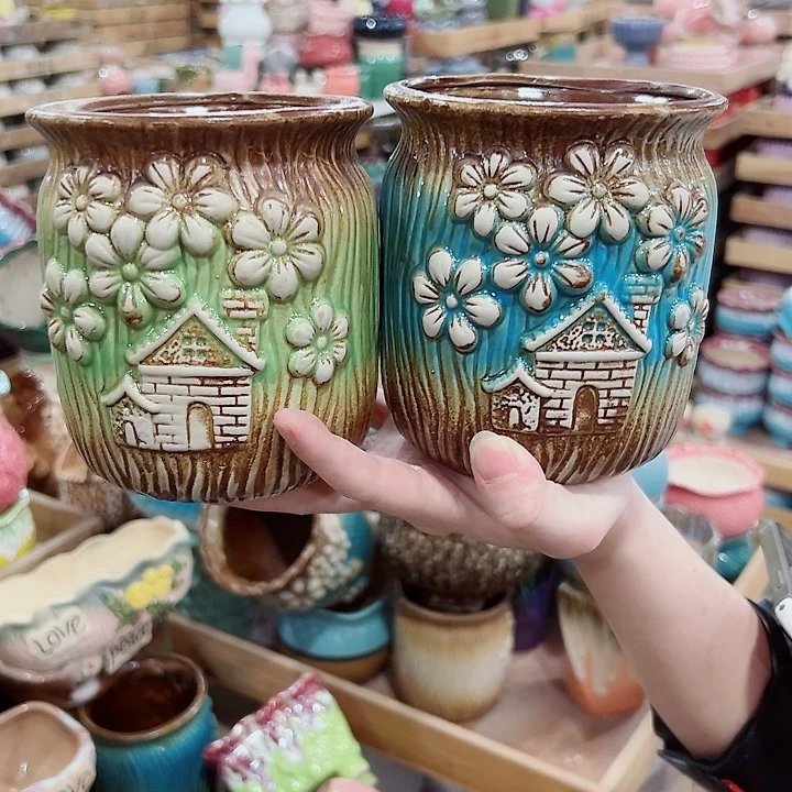 有孔，满10元发货多肉陶瓷花盆