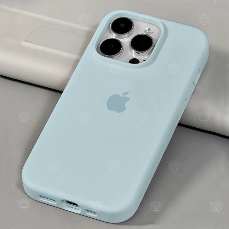 牛奶蓝苹果16promax手机壳适用iPhone15pro保护套14/13液态硅胶12