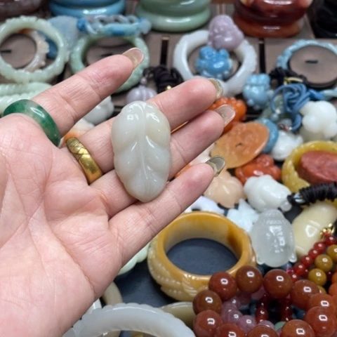 合金石英质玉（黄龙玉）手链