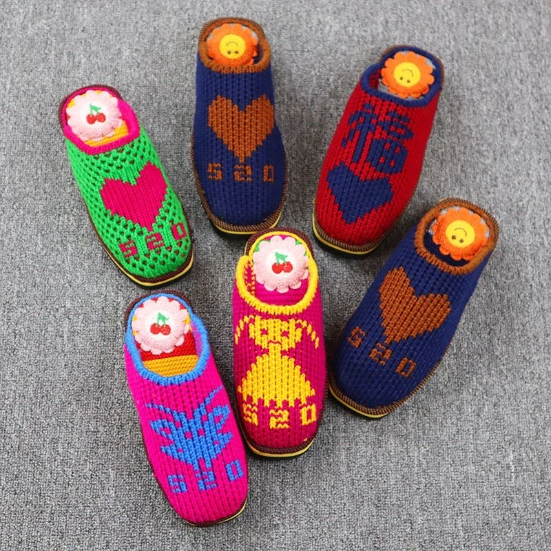 纯手工居家情侣拖鞋防滑耐磨男女款毛线拖鞋编织成品婚嫁春秋季拖