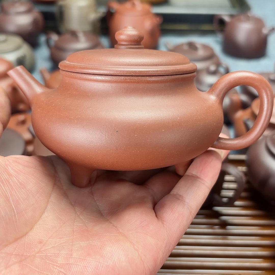 紫砂茶壶乐**7全手工三足盉