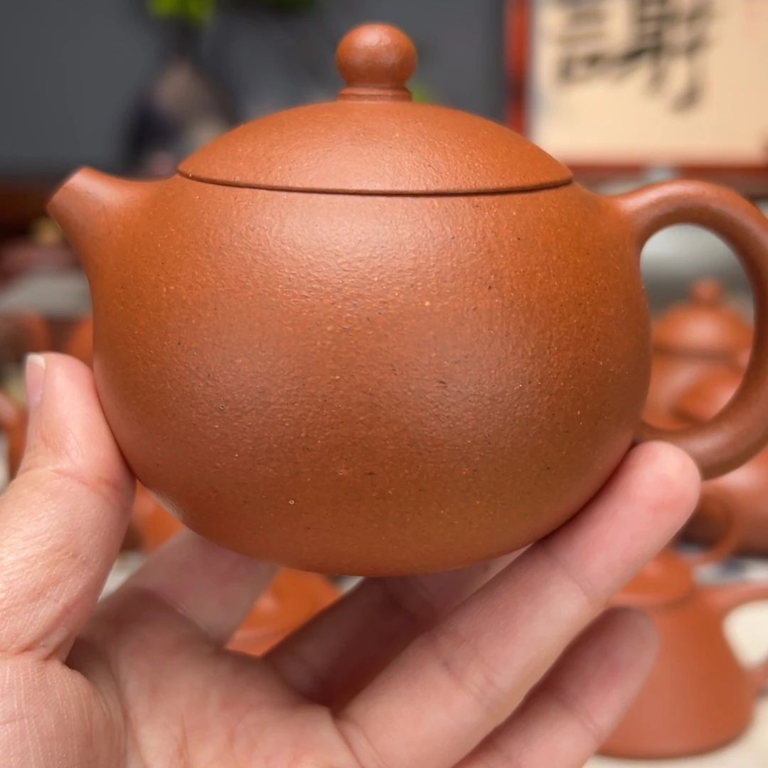 紫砂茶壶宝山红泥200