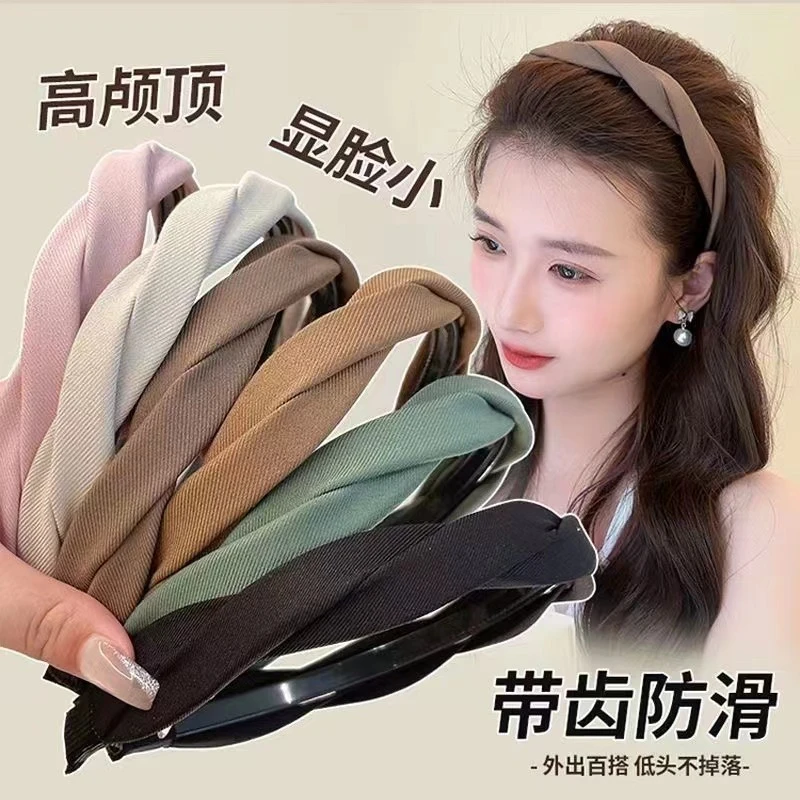 高颅顶洗脸外出百搭高级感压发箍/CC