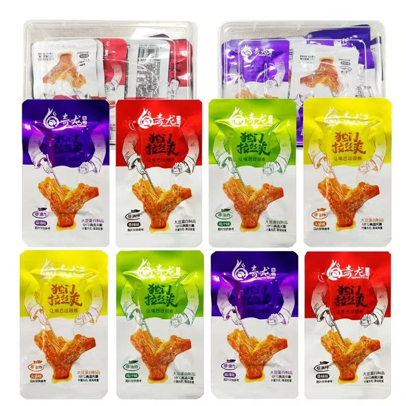 张奇龙拉丝爽豆干手撕素肉辣条网红零食