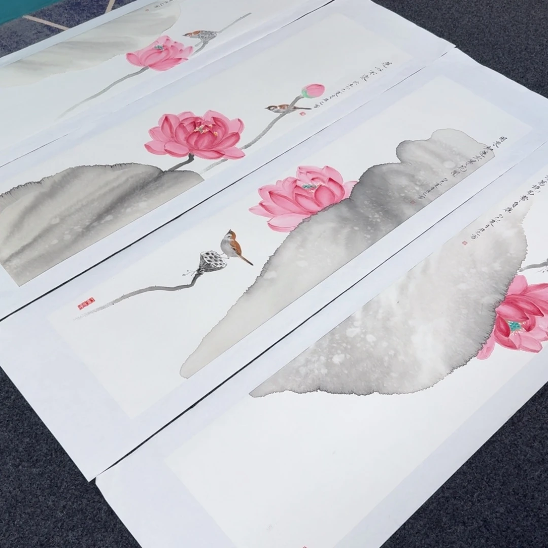 国画国画作品山水花鸟纯手绘