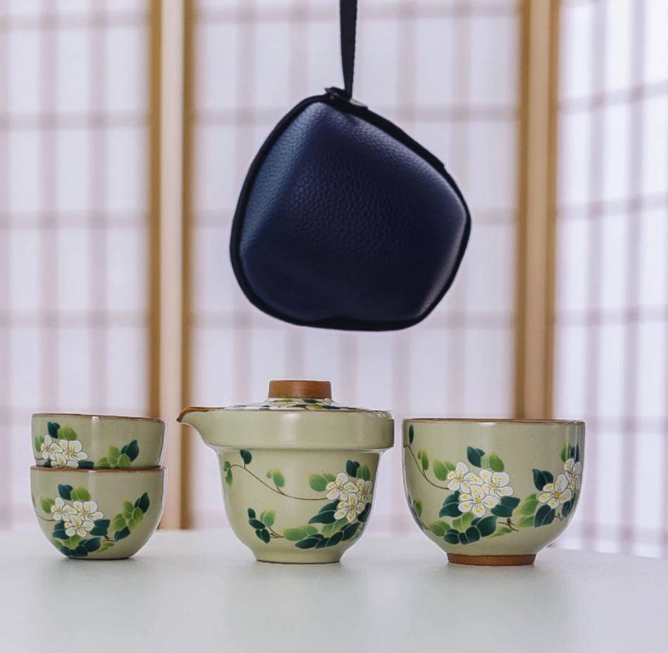 岑汝山茶花一壶三杯旅行套装