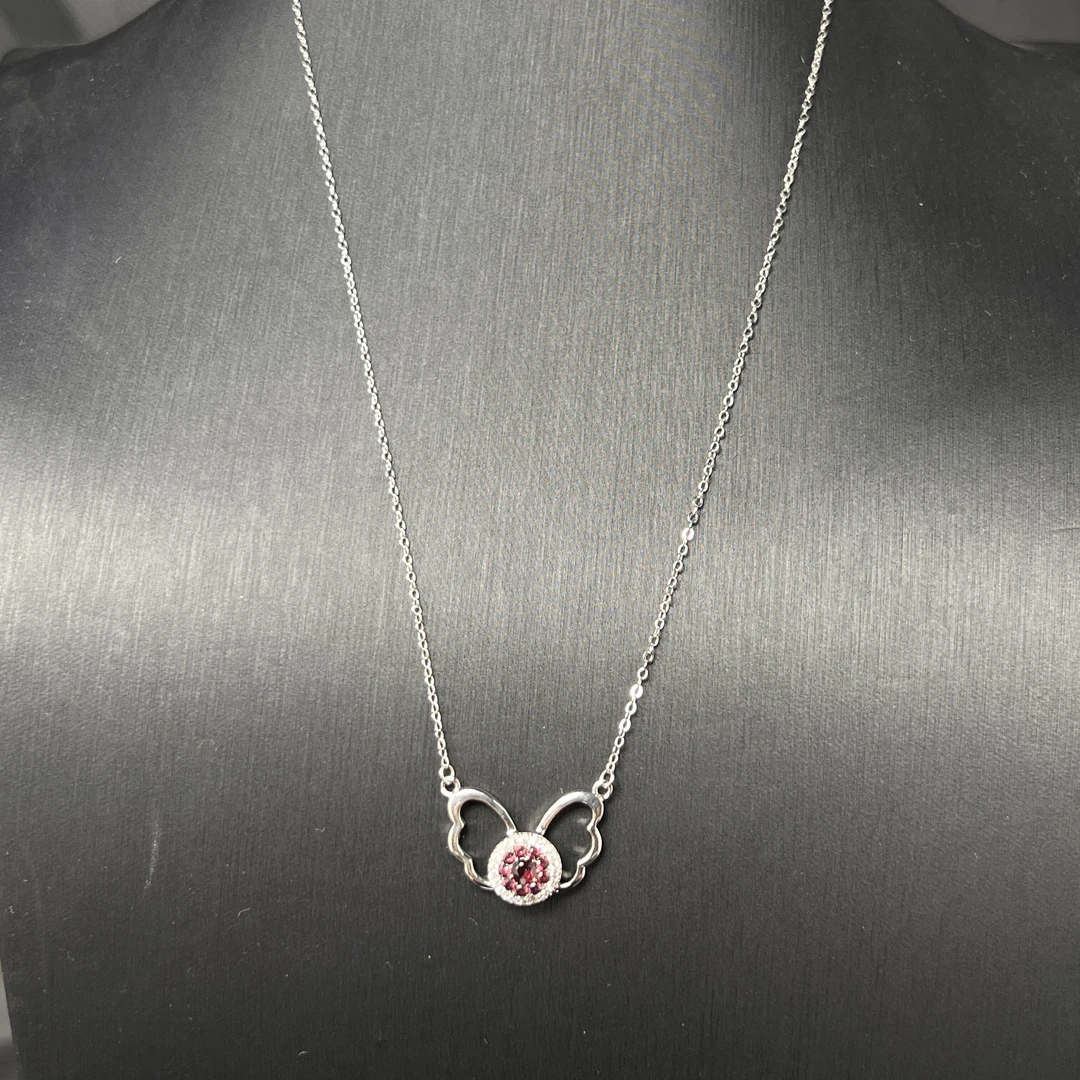 925银银制品 蝴蝶项链S925银 （多样性发一件）