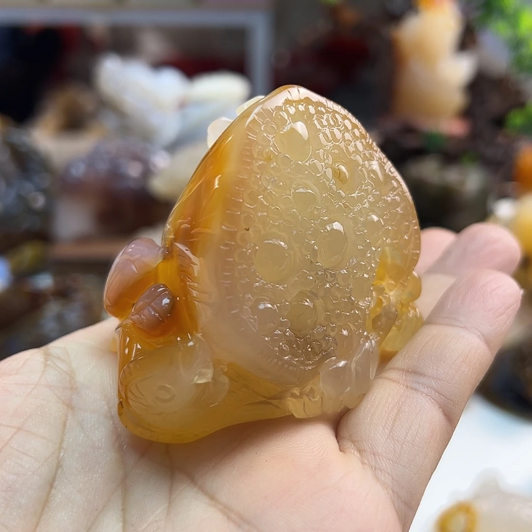 关***冒玛瑙/玉髓未镶嵌吊坠(不含链)