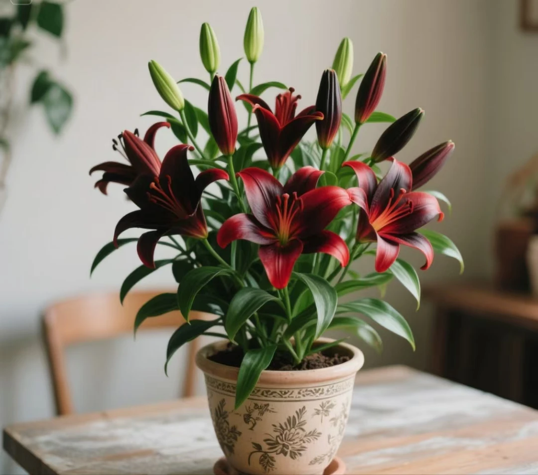 【黑魔术百合】不对包赔香水百合花四季花卉易活花种球进口百合盆栽