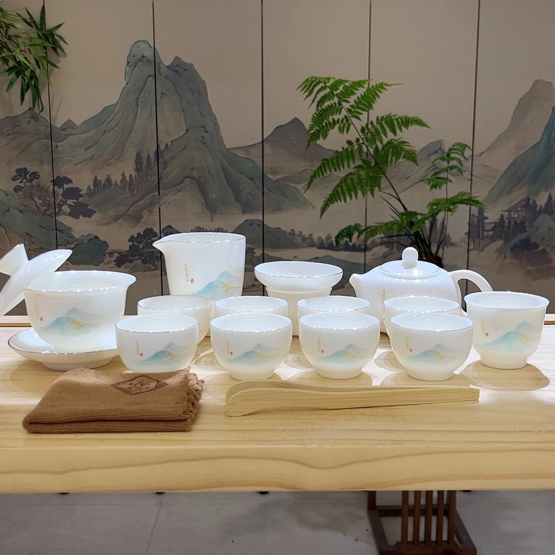 【都彩】日照金山羊脂玉瓷16头