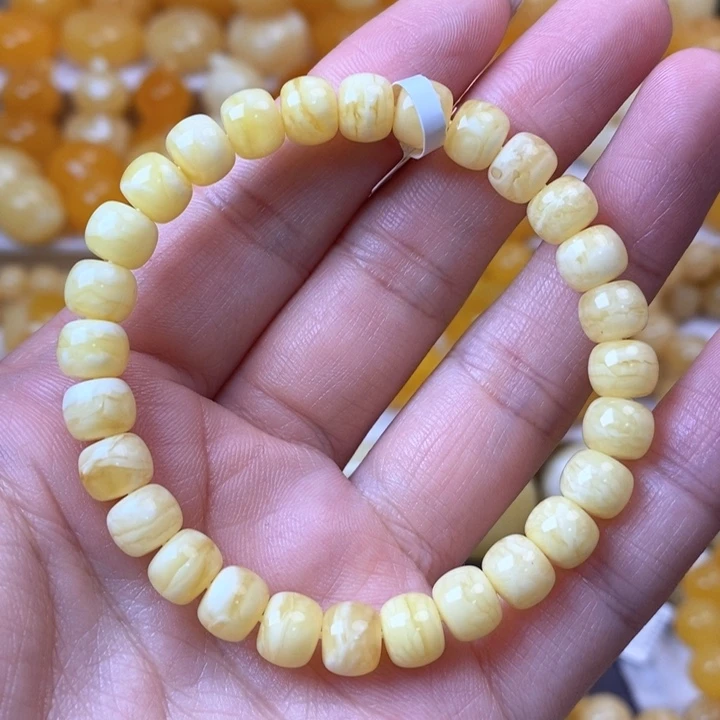 琥珀未镶嵌手链天然无优化琥珀蜜蜡