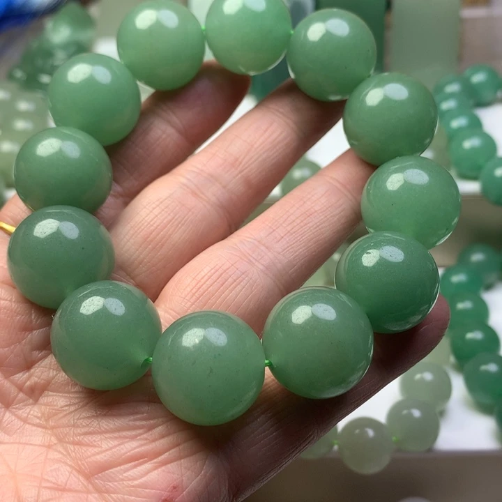 旭***棋东陵石未镶嵌手链东陵玉珠子手链圆