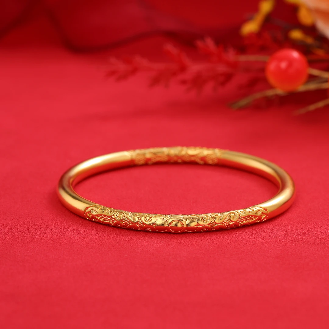经典简约气质 卷草纹手镯