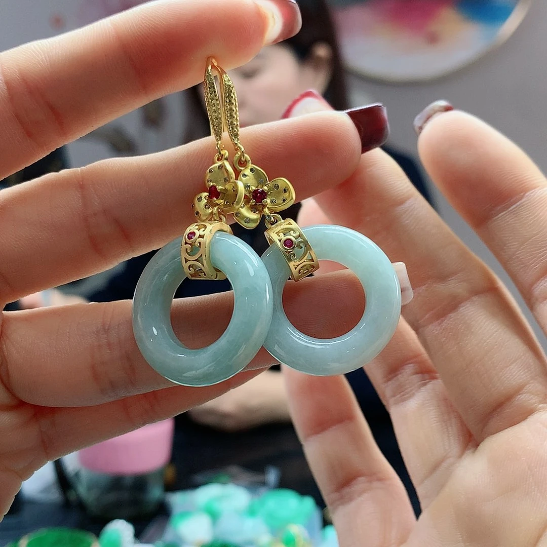 【闪购商品】翡翠耳饰未镶嵌，