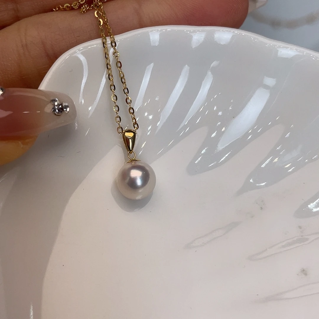 海水珍珠吊坠(赠链)18K金镶嵌